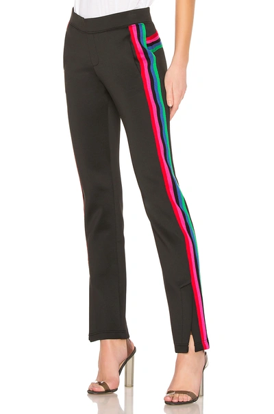 Shop Pam & Gela R19 Track Pant With Rainbow Stripes In Black
