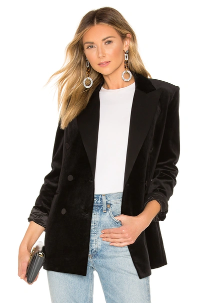 Shop Theory Stretch Velvet Tuxedo Jacket In Black.