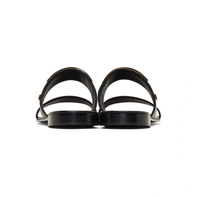 Shop Giuseppe Zanotti Black Logo Zak Sandals