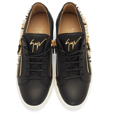 Shop Giuseppe Zanotti Black Cosmann May London Sneakers In Blk/go/silv