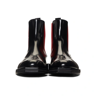 Shop Alexander Mcqueen Black Patent Chelsea Boots