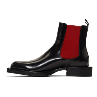 Shop Alexander Mcqueen Black Patent Chelsea Boots