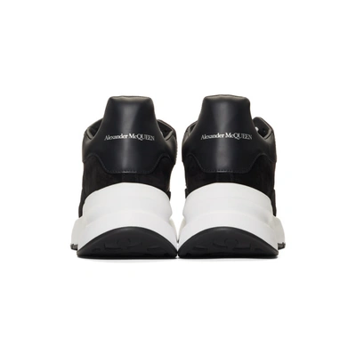 Shop Alexander Mcqueen Grey And Black Oversized Runner Sneakers In 1002 Bk/sil