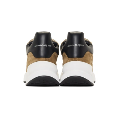 Shop Alexander Mcqueen Tan And Black Oversized Runner Sneakers In 2049 Tan/bk