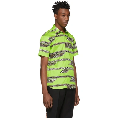 Shop Sss World Corp Green Chisel Shirt In Sc6 Lime