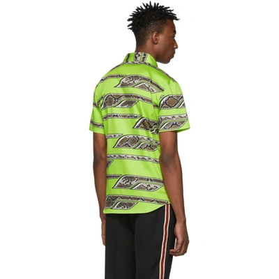 Shop Sss World Corp Green Chisel Shirt In Sc6 Lime