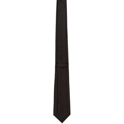 ALEXANDER MCQUEEN 黑色丝绸徽标领带