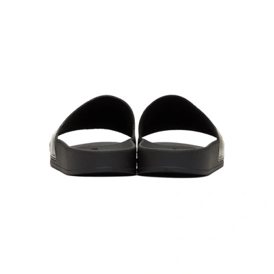 Shop Mcq By Alexander Mcqueen Mcq Alexander Mcqueen Black And Red Metal Logo Slides