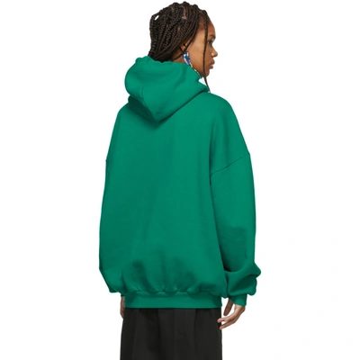 Shop Balenciaga Green Bb Hoodie In 3068 Mint