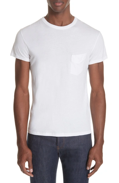 Shop Officine Generale Pocket Tee In White