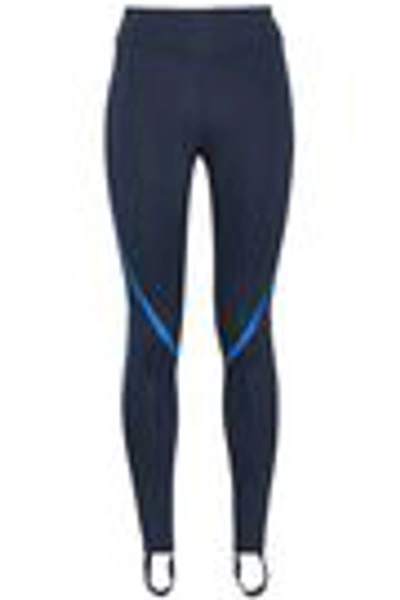 Shop Purity Active Printed Tech-jersey Stirrup Leggings In Navy