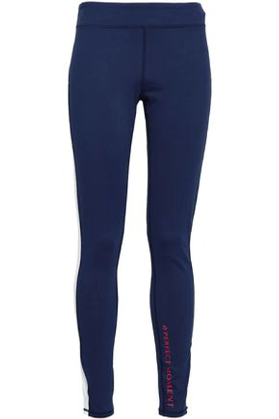 Shop Perfect Moment Woman Printed Stretch Leggings Navy