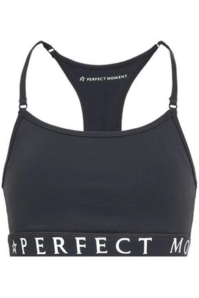 Shop Perfect Moment Woman Stretch Sports Bra Anthracite