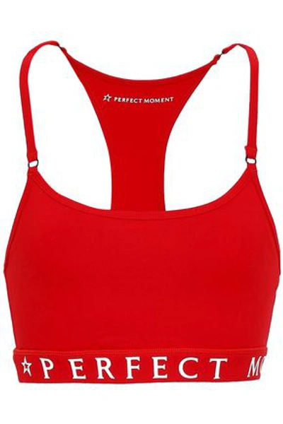 Shop Perfect Moment Woman Stretch Sports Bra Red