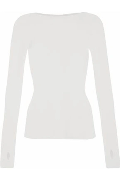Shop Live The Process Woman Ribbed-knit Top Ivory