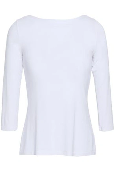 Shop Bailey44 Bailey 44 Woman Lace-up Jersey Top White