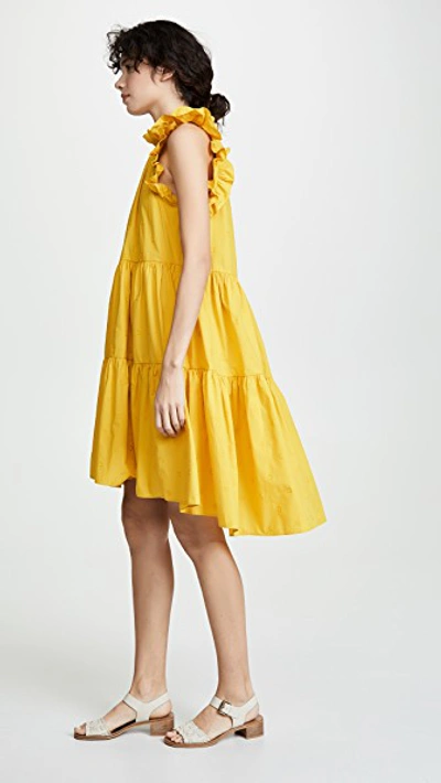 Shop Ulla Johnson Tamsin Dress In Chartreuse