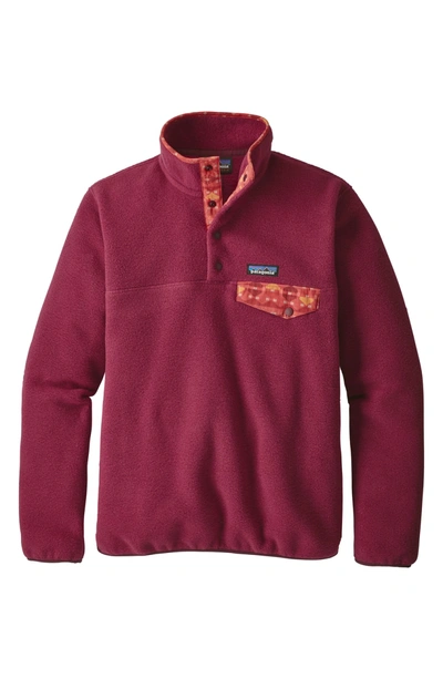 Shop Patagonia Synchilla Snap-t In Arrow Red