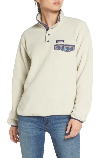 Shop Patagonia Synchilla Snap-t In Pelican W/ Stone Blue