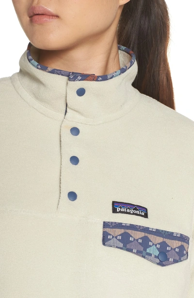 Shop Patagonia Synchilla Snap-t In Pelican W/ Stone Blue