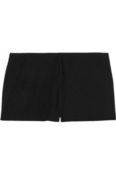 Ribbed Pajama Shorts - Black - Ladies