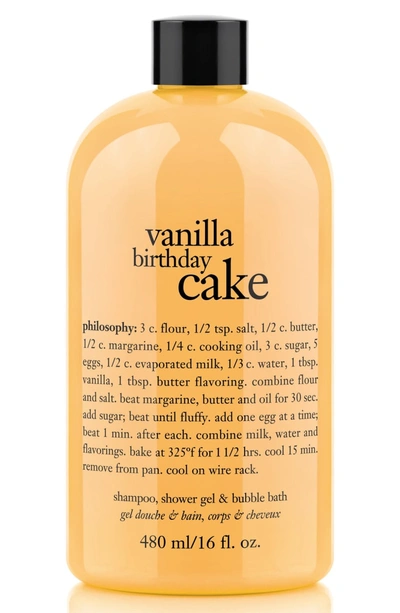 Shop Philosophy Vanilla Birthday Cake Shampoo, Shower Gel & Bubble Bath