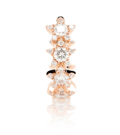 Shop Maria Tash 8mm Diamond Constellation Eternity Ring 18kt Rose Gold And Diamond Earring In Pink