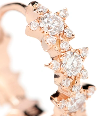 Shop Maria Tash 8mm Diamond Constellation Eternity Ring 18kt Rose Gold And Diamond Earring In Pink