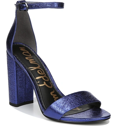 Shop Sam Edelman Yaro Ankle Strap Sandal In Royal Blue Leather
