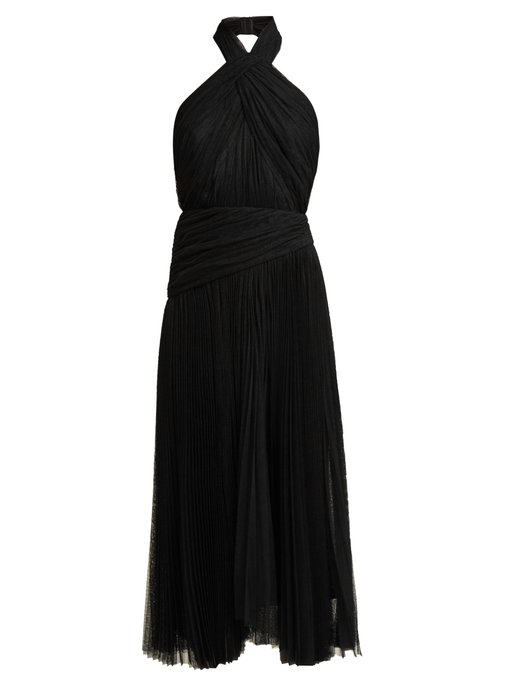 Maria Lucia Hohan Nina Halterneck Tulle Dress In Black | ModeSens