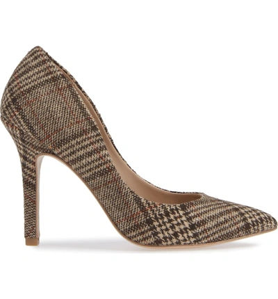 Shop Charles By Charles David Maxx Pointy Toe Pump In Brown Plaid Fabric