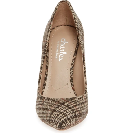 Shop Charles By Charles David Maxx Pointy Toe Pump In Brown Plaid Fabric