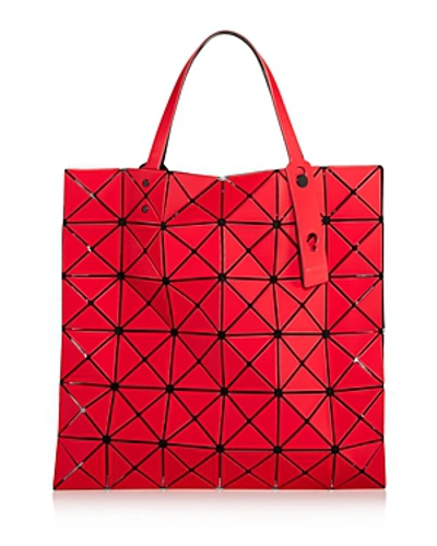 Shop Bao Bao Issey Miyake Lucent Frost Tote In Red/black