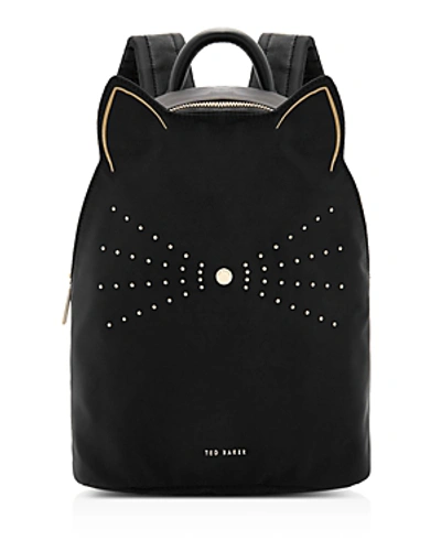 Shop Ted Baker Katt Nylon Backpack In Black/rose Gold