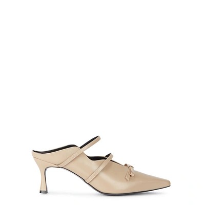 Shop Yuul Yie Judith 70 Stone Leather Mules In Beige