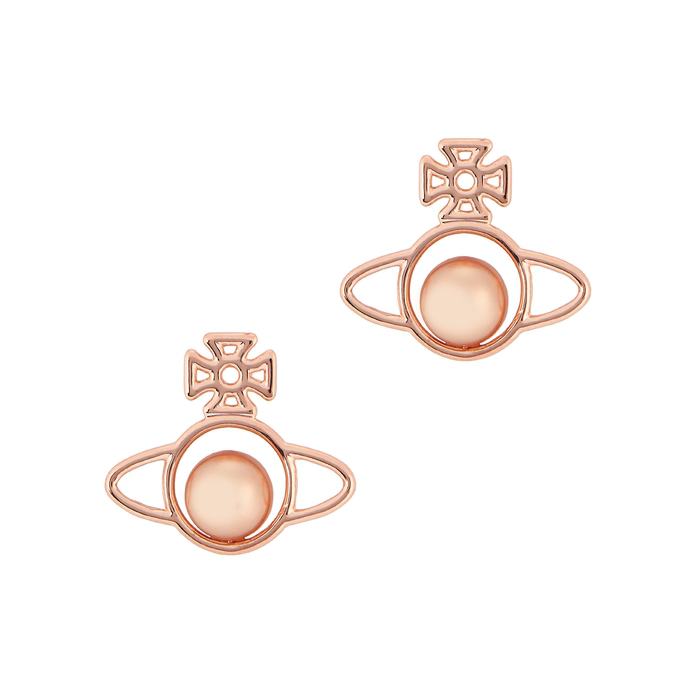 Vivienne Westwood Otavia Rose Gold Tone Orb Earrings Modesens