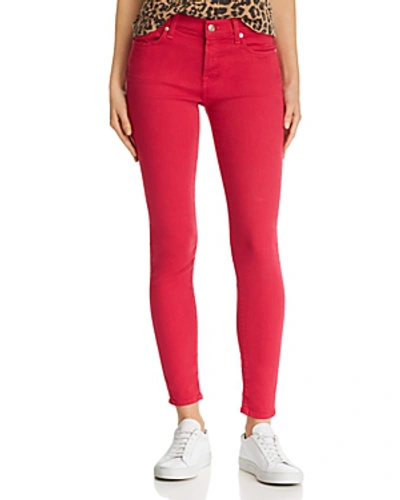 Shop 7 For All Mankind Ankle Skinny Jeans In Azalea Pink