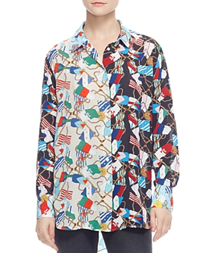 Shop Sandro Louisette Printed Shirt In Multicolor