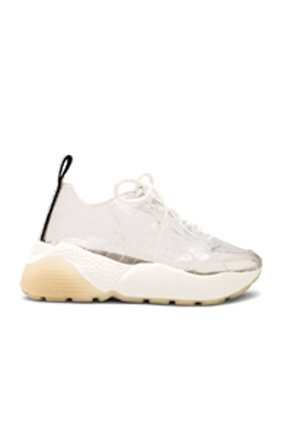 Shop Stella Mccartney Eclypse Lace Sneakers In Transparent & White