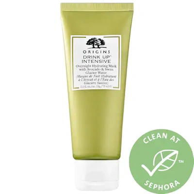 Shop Origins Drink Up Intensive Overnight Hydrating Face Mask With Avocado & Swiss Glacier Water 2.5 oz/ 75 ml