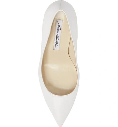 Shop Brian Atwood Valerie Pointy Toe Pump In White Nappa