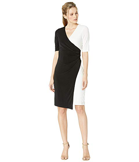 london times black and white dress
