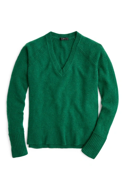 Shop Jcrew Supersoft Yarn V-neck Sweater In Heather Alpine Meadow