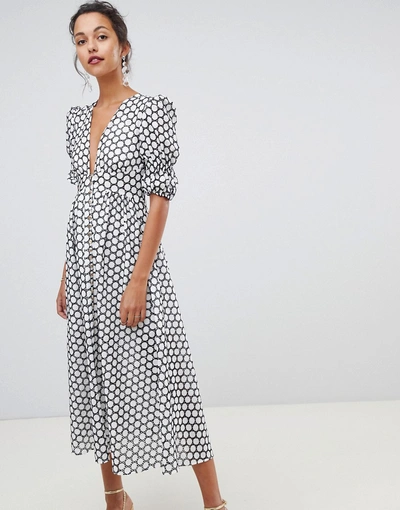 Shop Keepsake Belong Textured Spot Midi Dress-multi