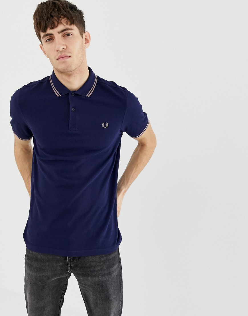 fred perry twin tipped polo navy