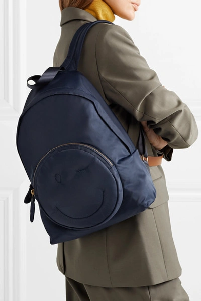 Shop Anya Hindmarch Chubby Shell Backpack In Navy