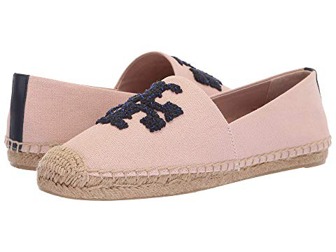 tory burch elisa logo flat espadrilles