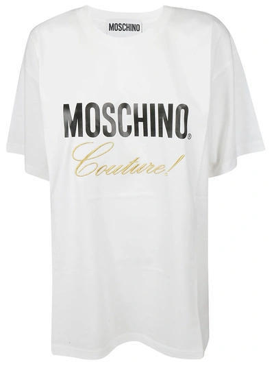 Shop Moschino Embroidered Logo T-shirt