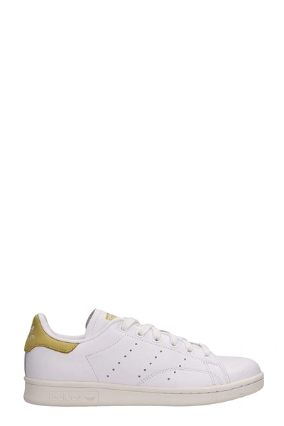 Shop Adidas Originals White Leather Stan Smith Sneakers