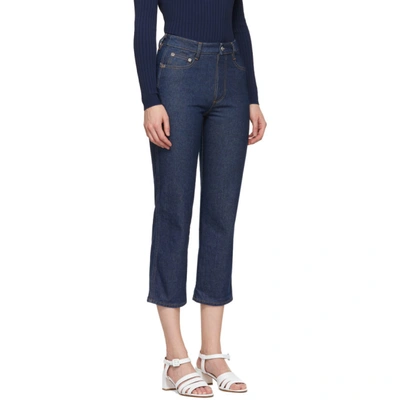 Shop Simon Miller Indigo Skinny Crop Jeans In 20000 Inrns